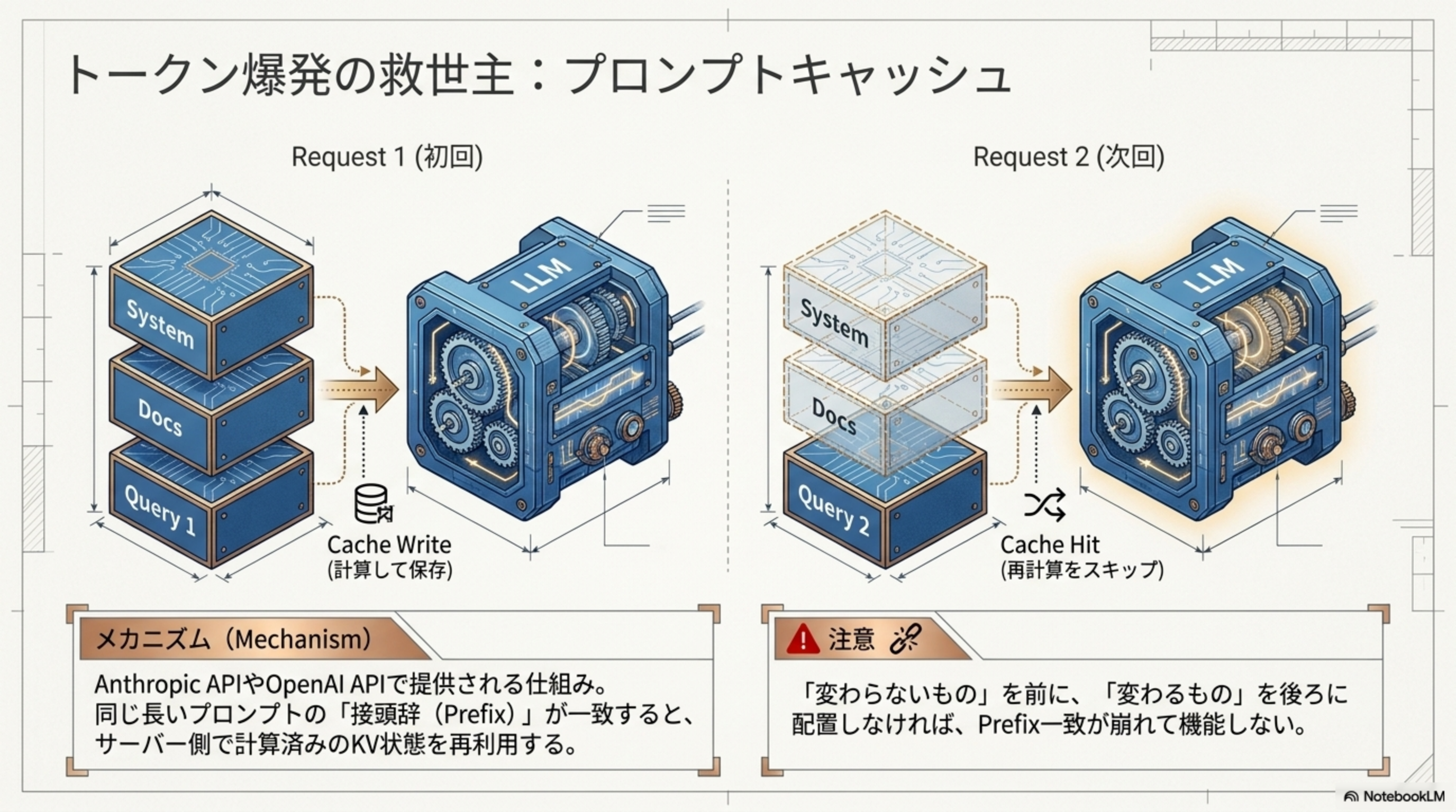 プロンプトキャッシュの仕組み - Cache Write → Cache Hit