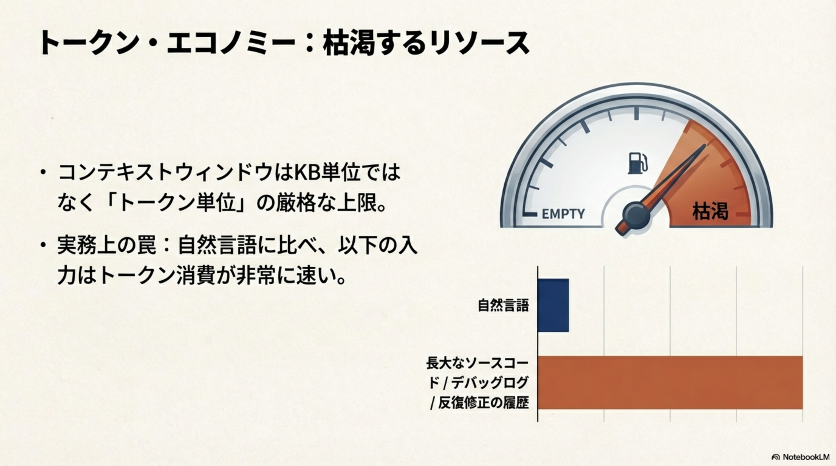 トークン・エコノミー - 枯渇するリソースの比較図
