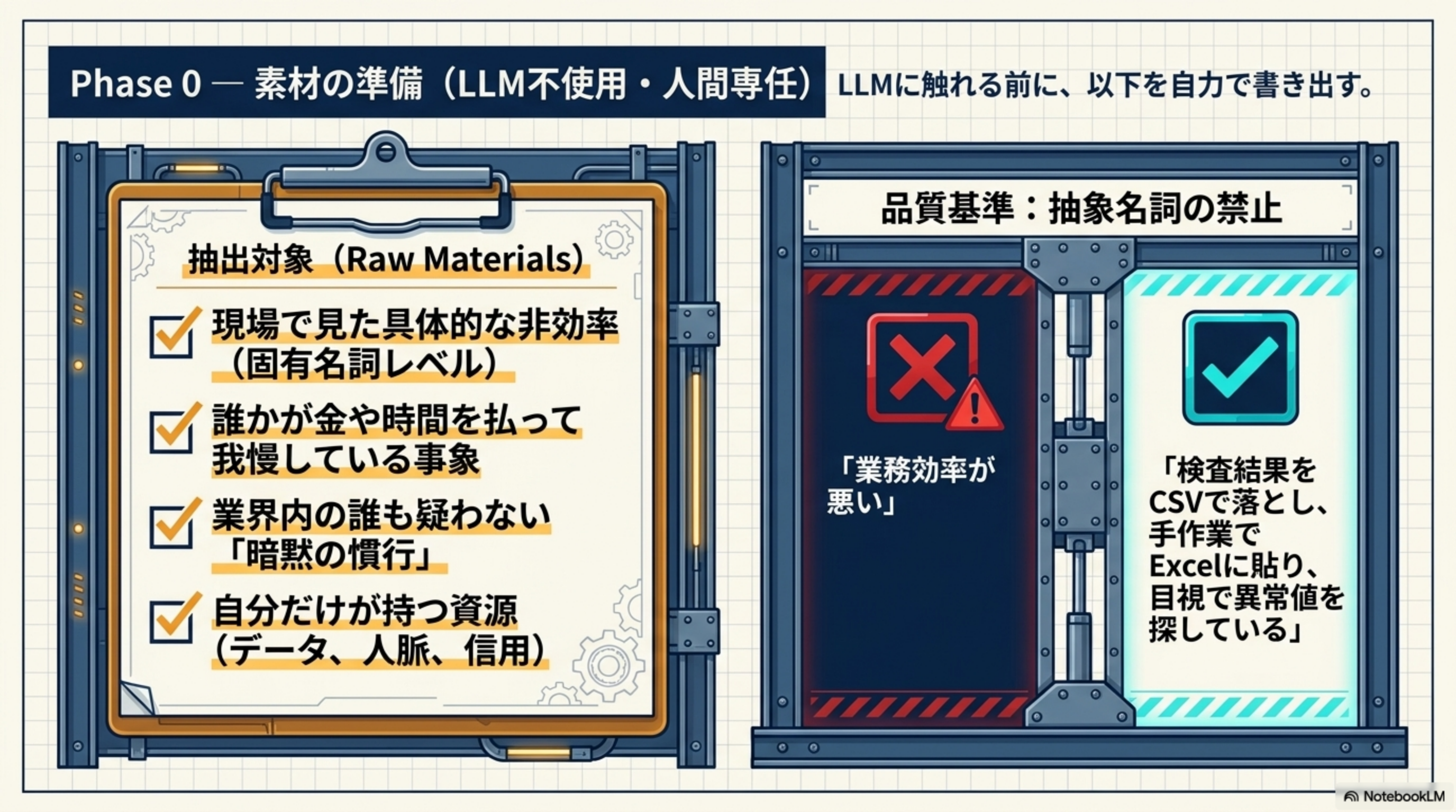Phase 0 - 素材の準備（LLM不使用・人間専任）