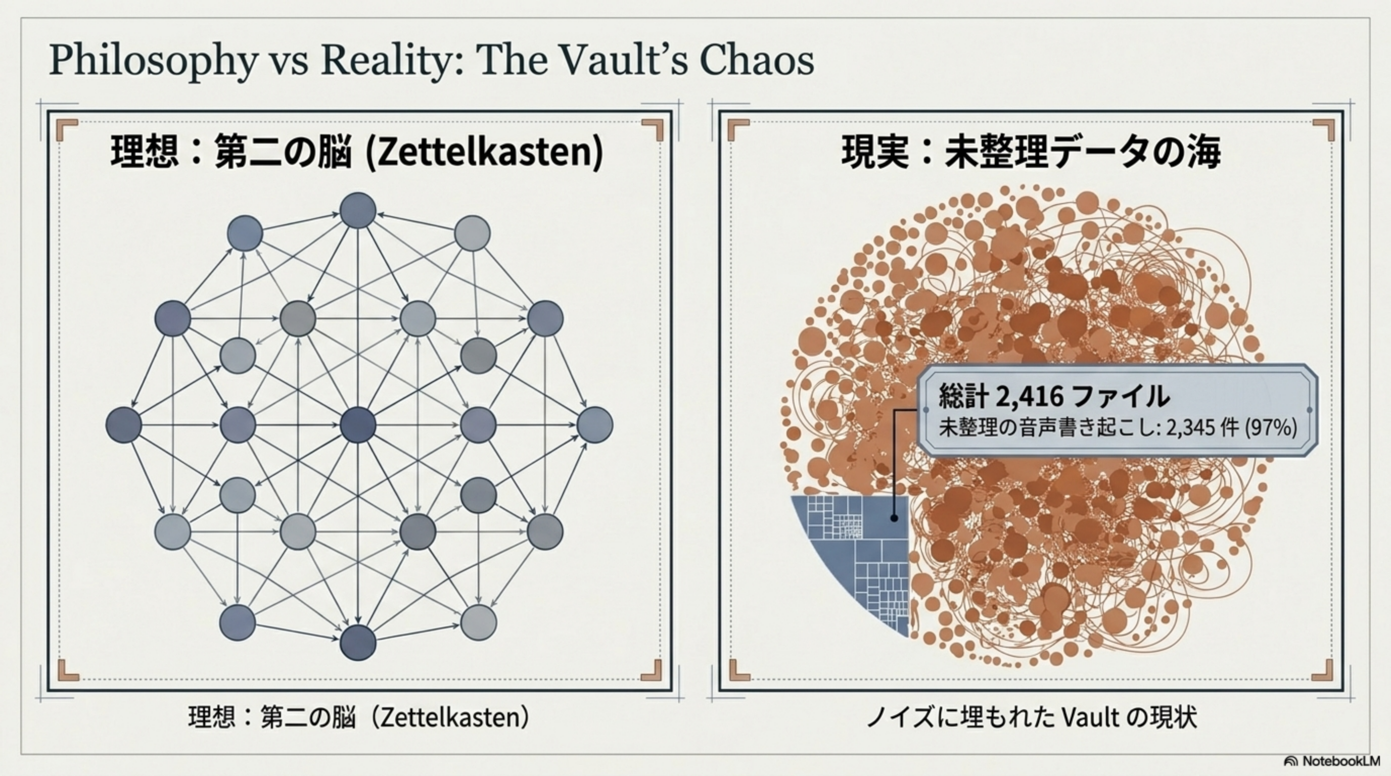 理想の Zettelkasten vs 現実の未整理データの海